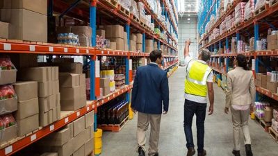 Men in warehouse